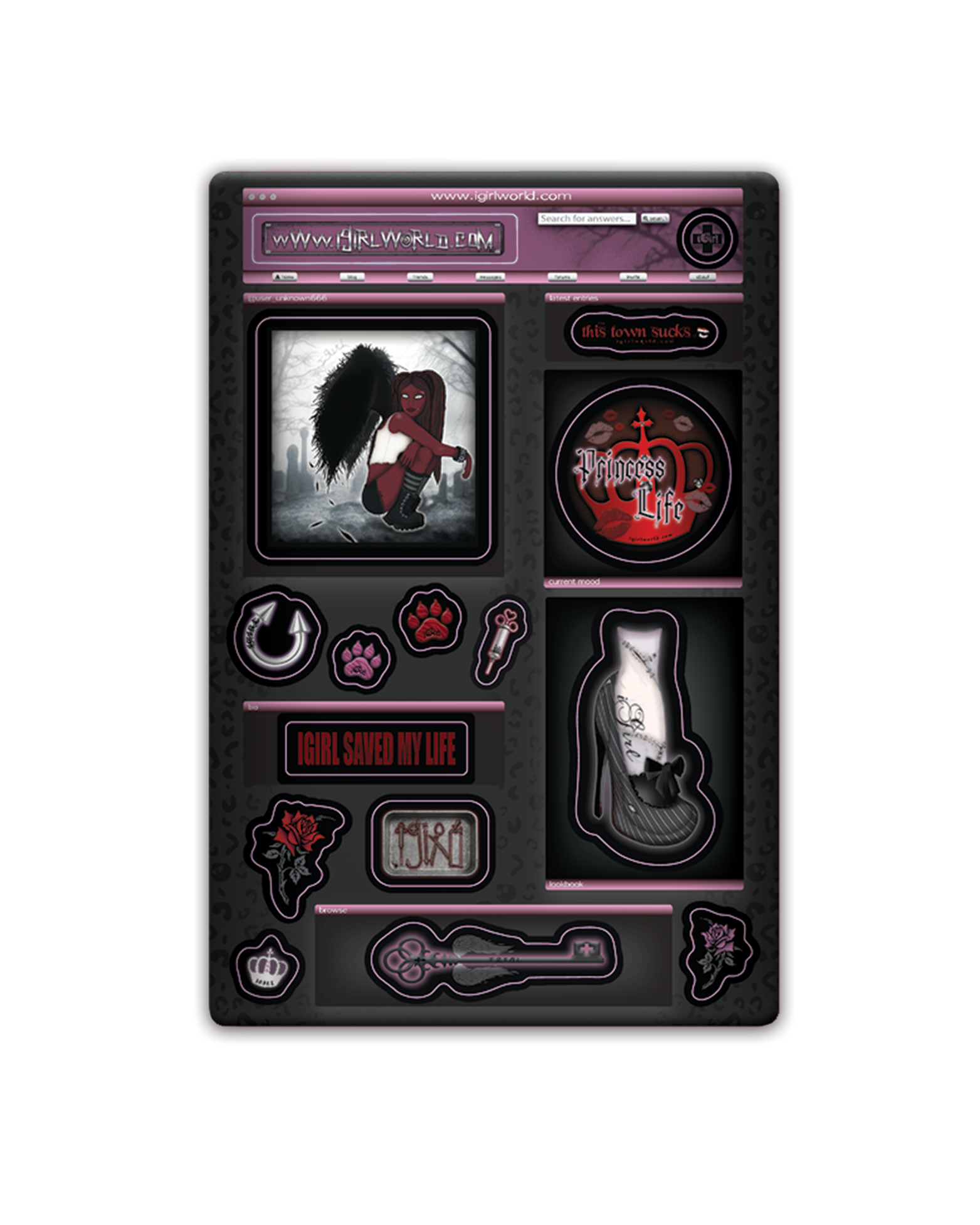 iGirl Sticker Sheet