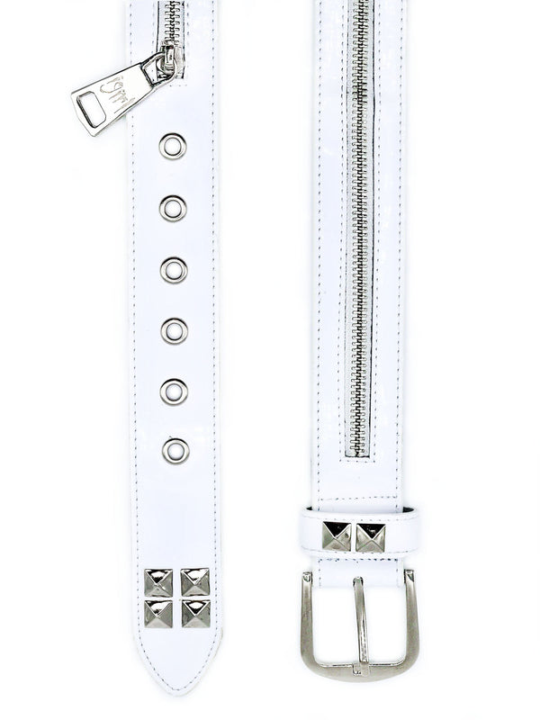 Zina Studded Belt - White – Fabtique Clothing